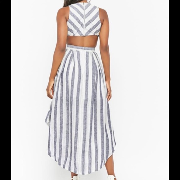 Striped High Low Linen Dress (see photos) - Picture 6 of 15